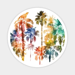 Tropical palm trees #1 Magnet